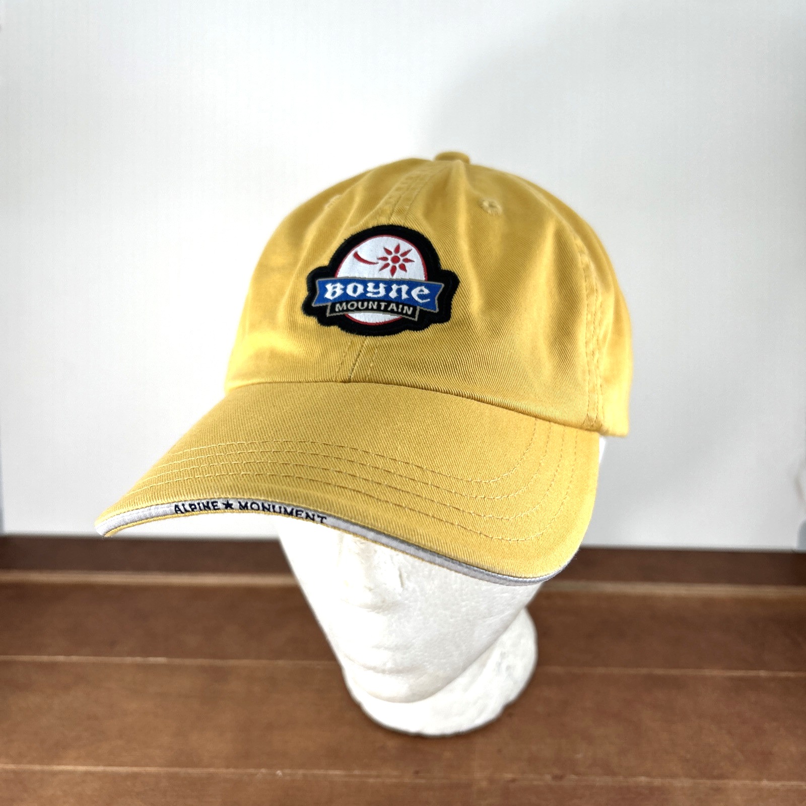 Boyne Mountain Golf Alpine Monument Embroidered Yellow Baseball Cap
